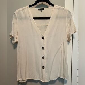 Cream short sleeved blouse